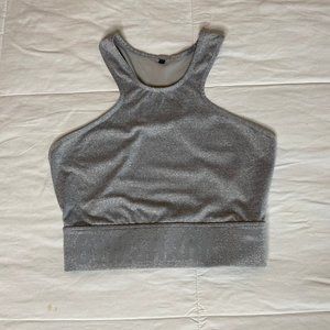 Gymshark Serene Sports Crop Top Light Grey M
